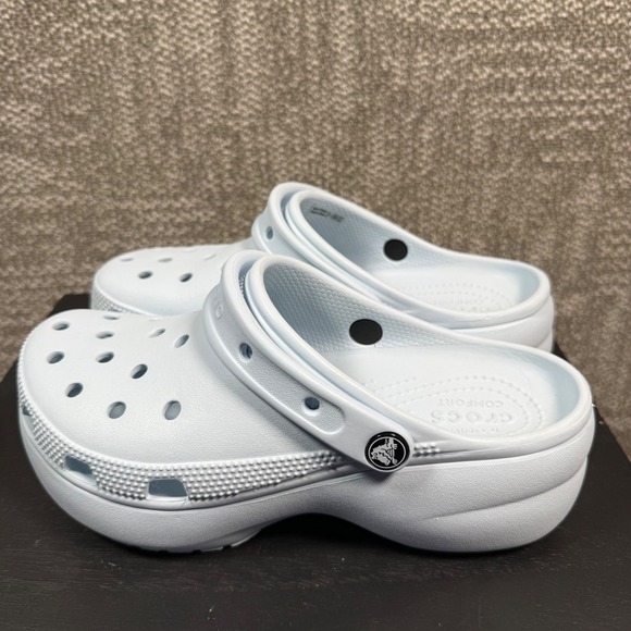 Crocs Classic Crush Clog Women Size 8 Blue Platform Sandals 207521-4SS - Picture 5 of 8